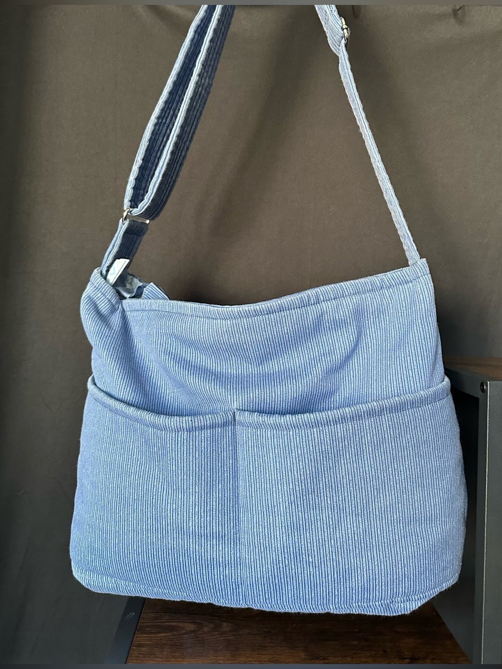 Blue diaper bag/tote